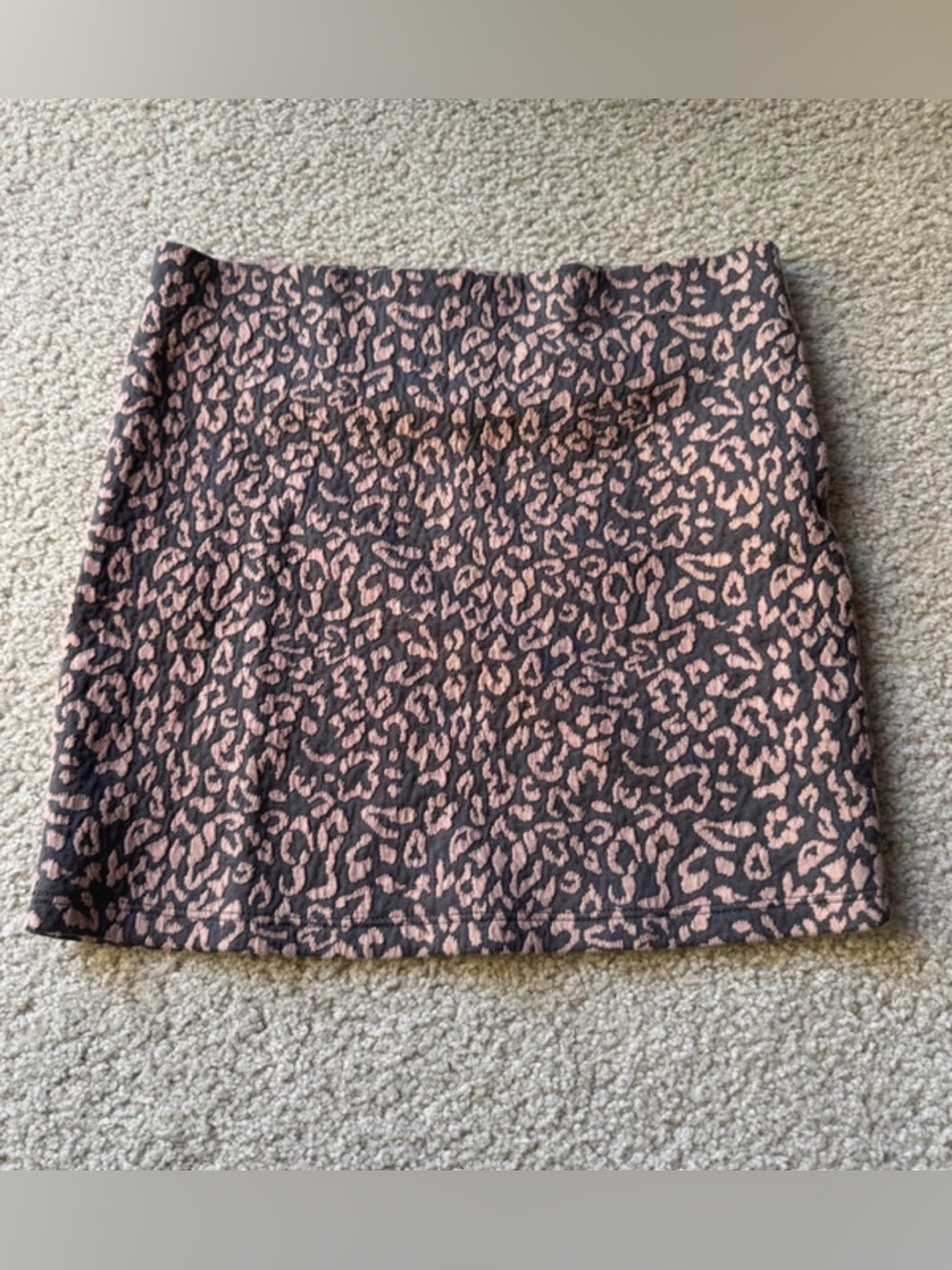 Vintage sexy small Pink and Black Leopard-Print Midi Skirt y2k 2000s